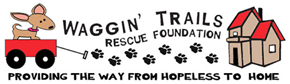 The logo of Waggin' Trails