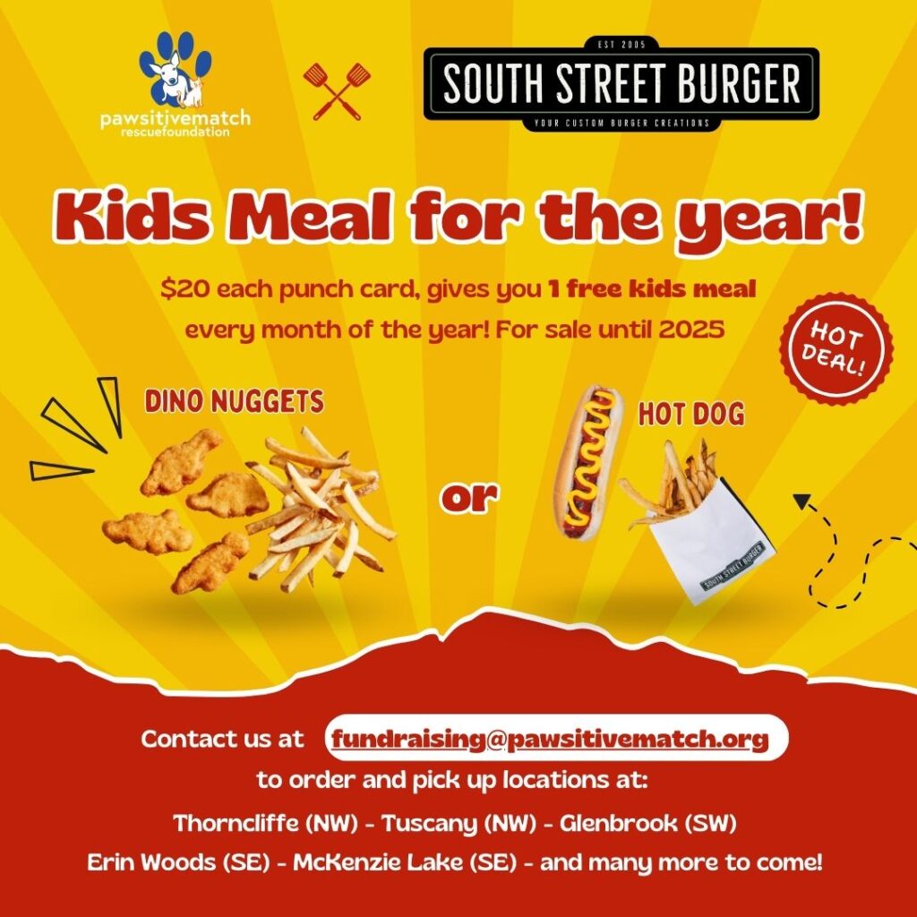 South Street Burger Kids Meals for a YEAR