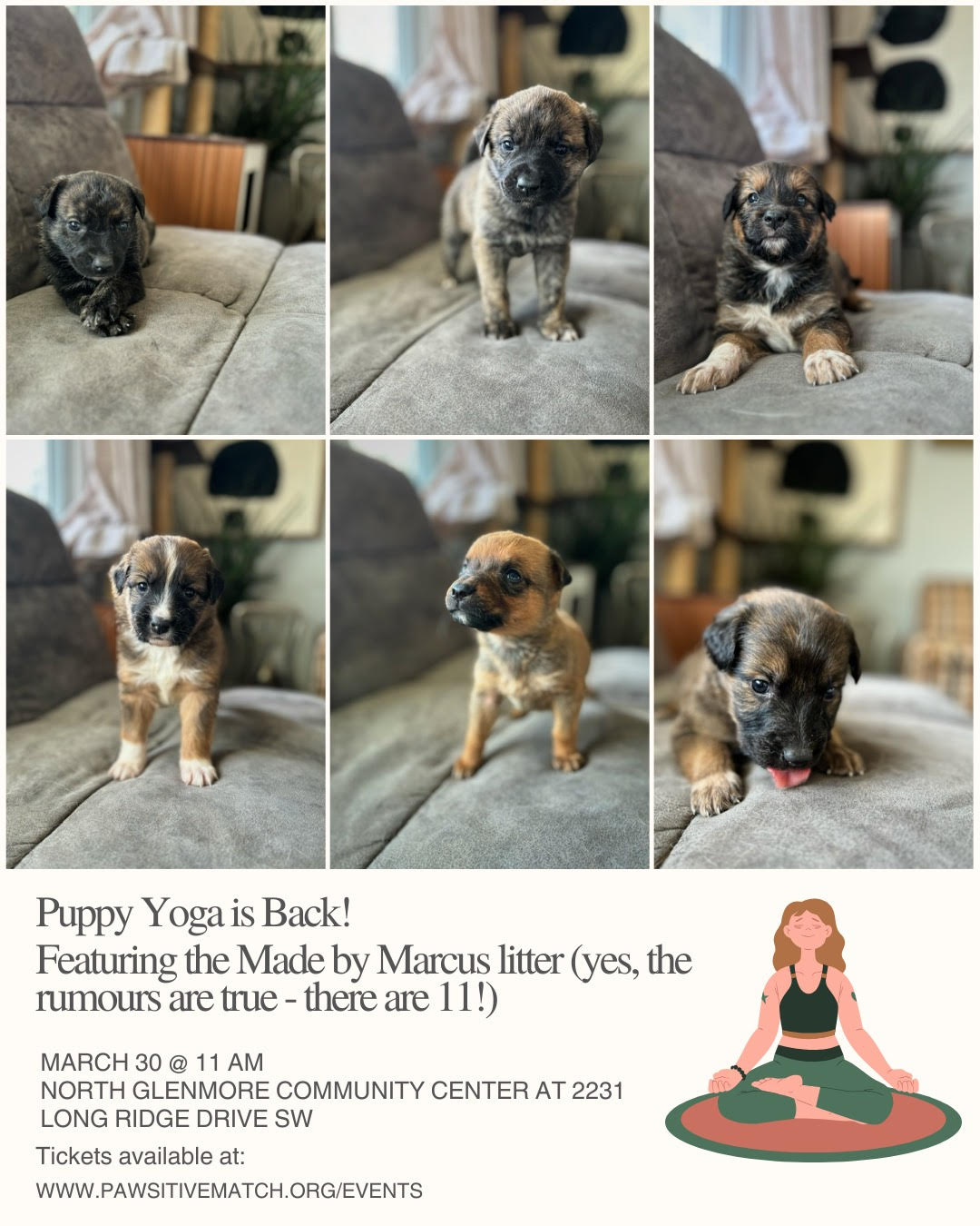 Puppy Yoga - Mar 30